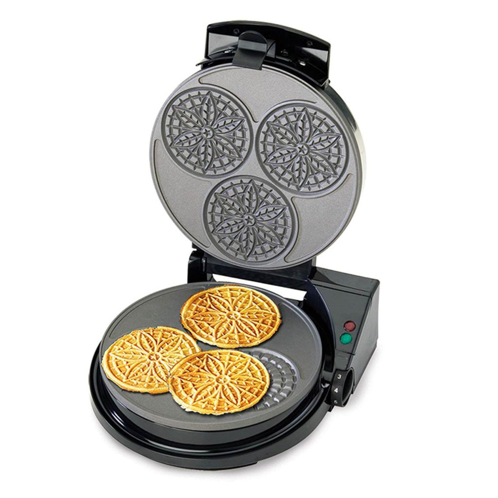 Chef’sChoice 835 PizzellePro Express Bake Nonstick Pizzelle Maker Features Color Select Control and Instant