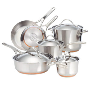 Anolon Nouvelle Copper Stainless Steel 10-Piece 