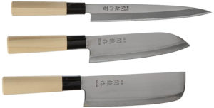 Happy Sales HSKN-3KN01, Set of 3 Japanese Sushi Chef Knives