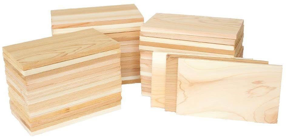 Case of 50 Small Cedar Grilling Planks Plate Size