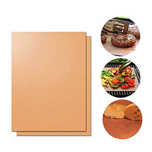 Kebley Set of 2-15.75 x 23.5 Inch Large BBQ Grill Mats Baking Mats, Non-Stick, Easy to Clean