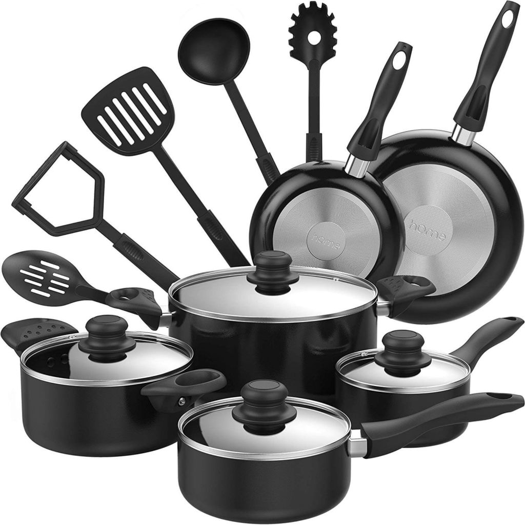 hOmeLabs 15 Piece Nonstick Cookware Set