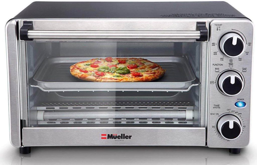 Toaster Oven 4 Slice Multi function Stainless Steel with Timer