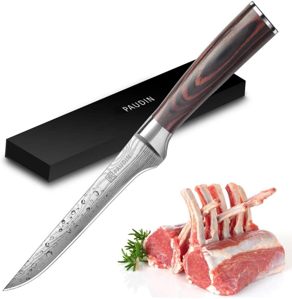 Fillet Knife PAUDIN Super Sharp Boning Knife 6 Inch German High Carbon Stainless Steel Flexible Kitchen Knife