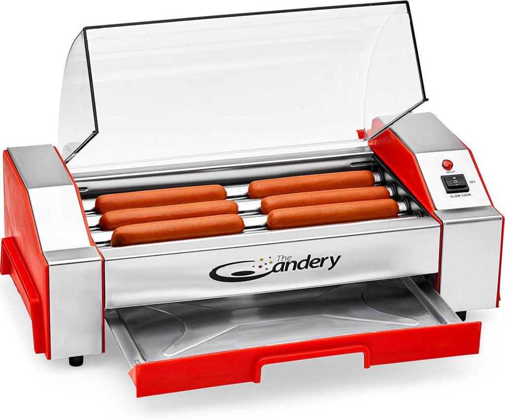 The Candery Hot Dog Roller Sausage Grill Cooker Machine