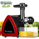 Aobosi Slow Masticating juicer Extractor, Cold Press Juicer Machine Quiet Motor Reverse Function, High Nutrient Fruit and Vegetable Juice with Juice Jug