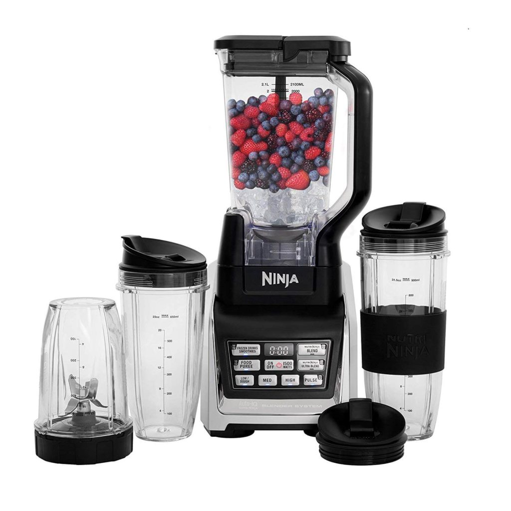 Nutri Ninja Personal and Countertop Blender with 1200-Watt Auto-iQ Base