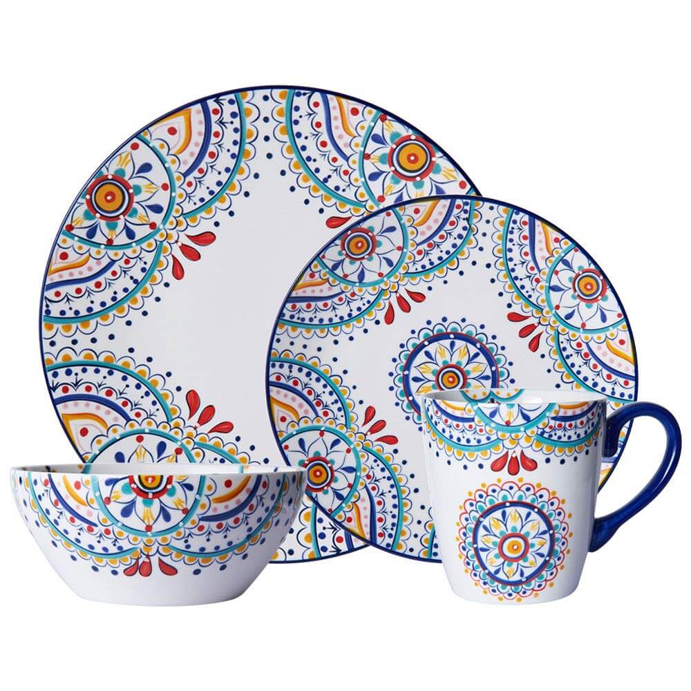 Pfaltzgraff 5229621 Delano 16-Piece Porcelain Dinnerware Set