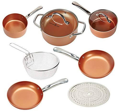 Copper Chef Cookware 9Pc