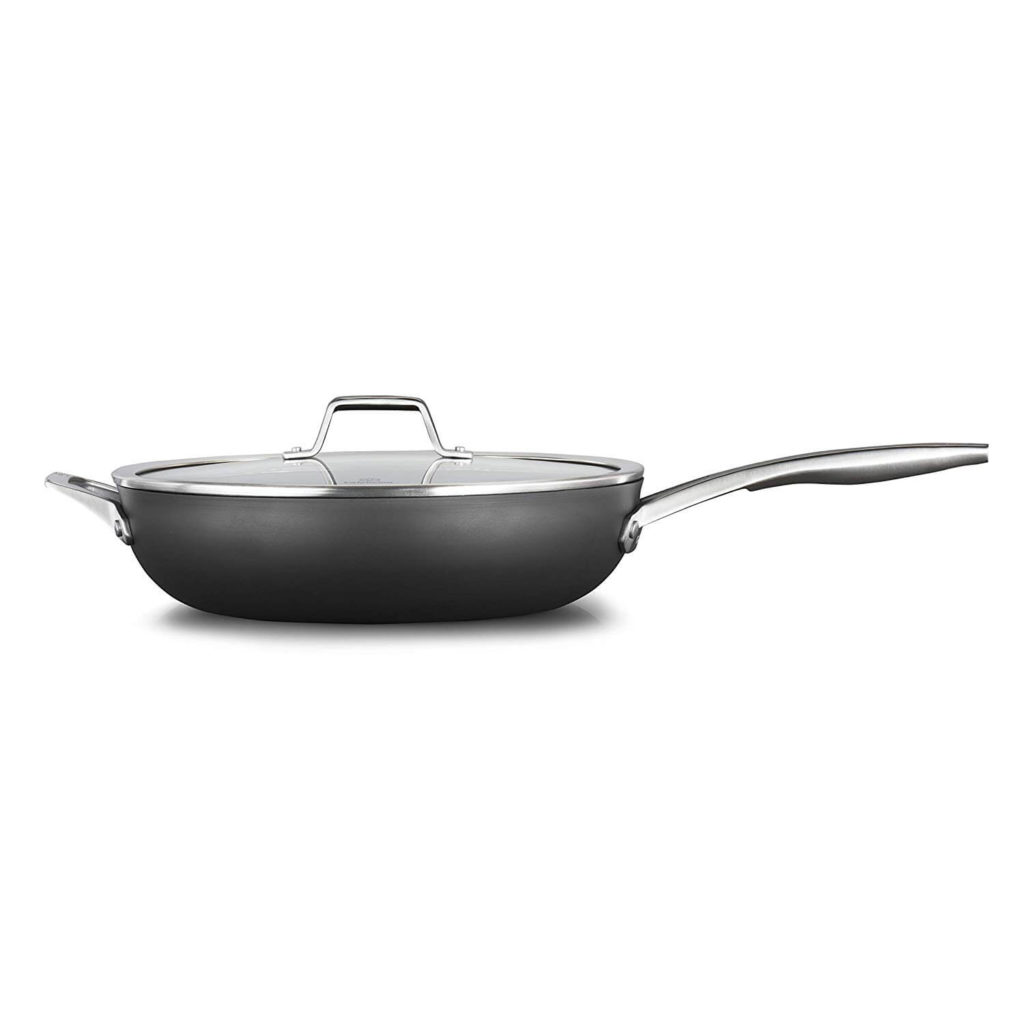 Calphalon 2029650 Premier Hard Anodized Nonstick 13 Inch Deep Skillet with Cover Black