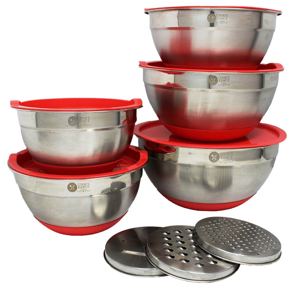 Cooks Fancy 5 Piece Professional Stainless-Steel Mixing Bowl Set