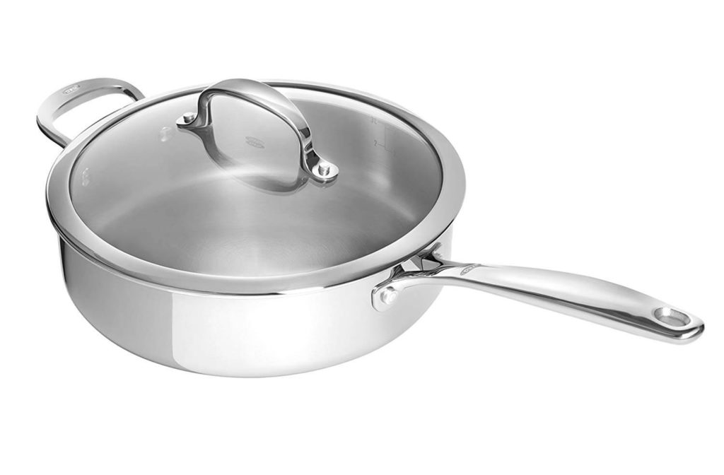 OXO Good Grips Tri Ply Stainless Steel Pro 4QT Covered Skillet