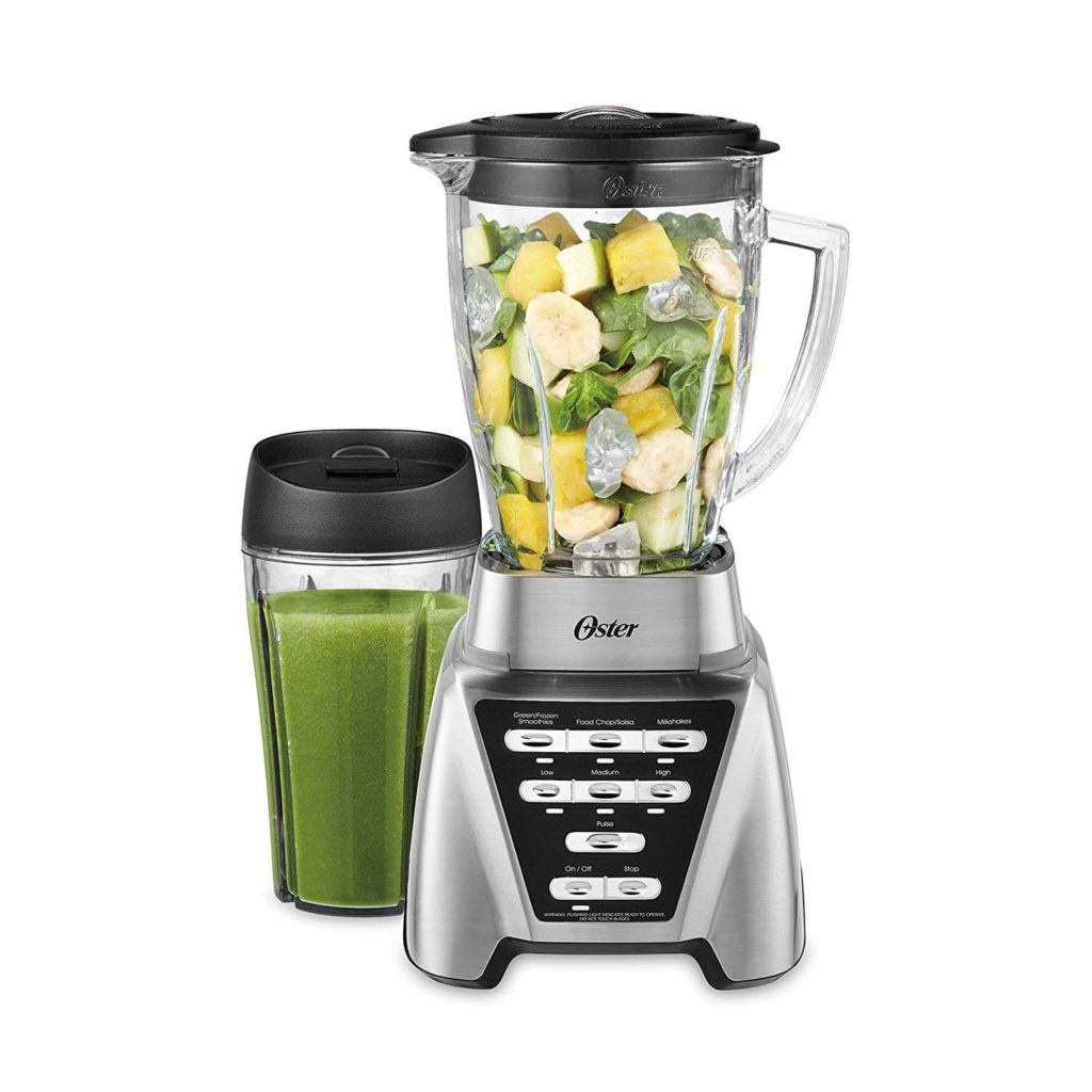 Oster Blender Pro 1200 with Glass Jar 24 Ounce Smoothie Cup Brushed Nickel