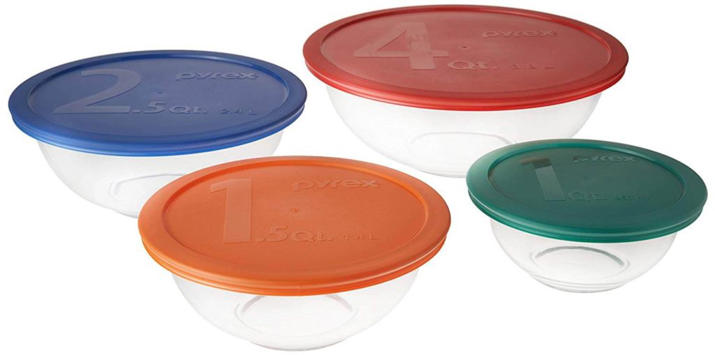 Pyrex Smart Essentials Mixing Bowl Set Including Locking Lids