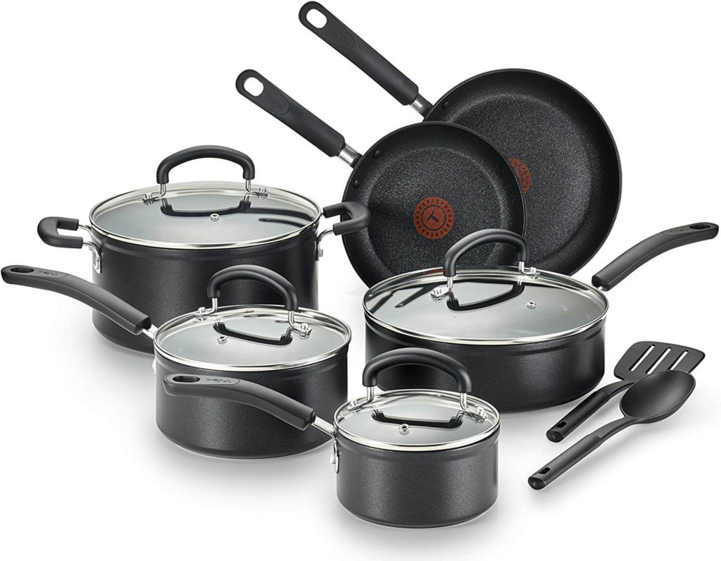 T fal C561SC Titanium Advanced Nonstick Thermo Spot Heat Indicator Dishwasher Safe Cookware Set