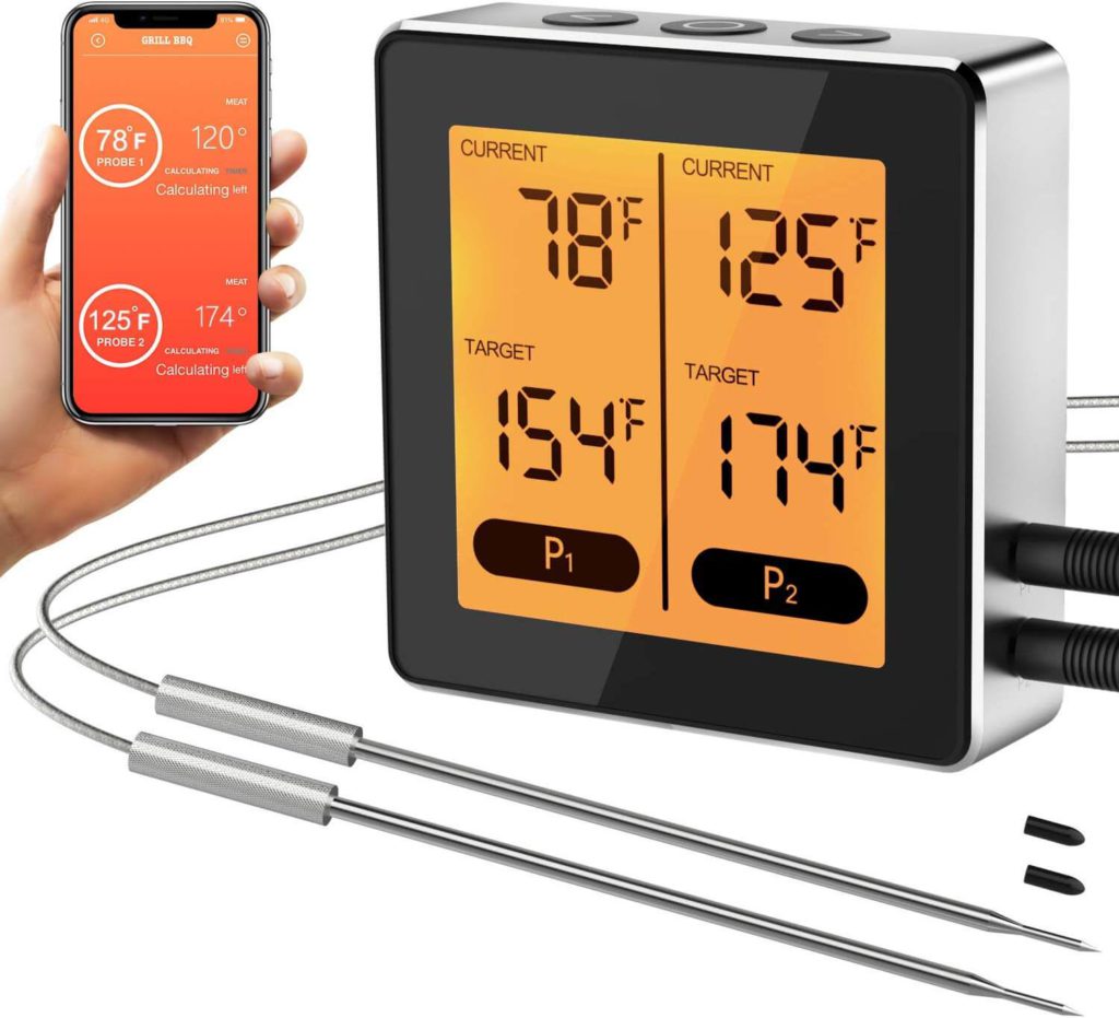 TURATA Bluetooth Meat Thermometer Smart APP Remote Control Digital Wireless Cooking Thermometer
