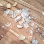 Peel garlic using microwave