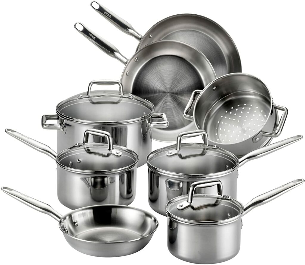 Tfal stainless steel cookware set