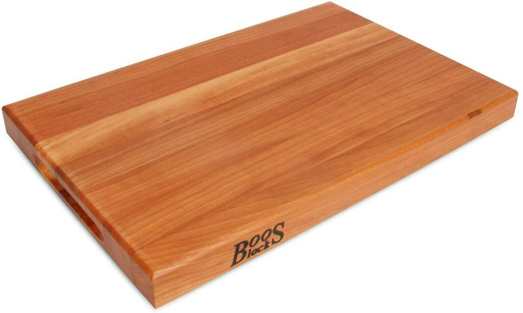 Cherry Wood Edge Grain Reversible Cutting Board