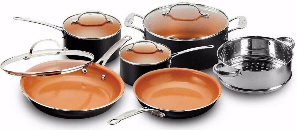 Gotham Steel Pots and Pans 10 Piece Cookware Set