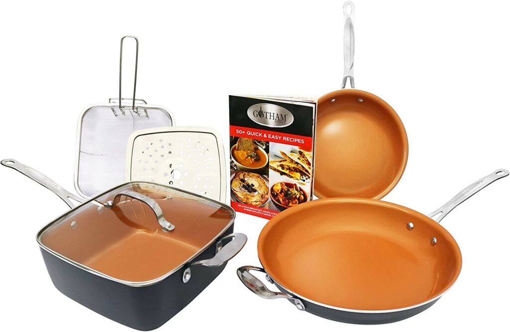 Gotham Steel Tastic Bundle 7 Piece Cookware Set